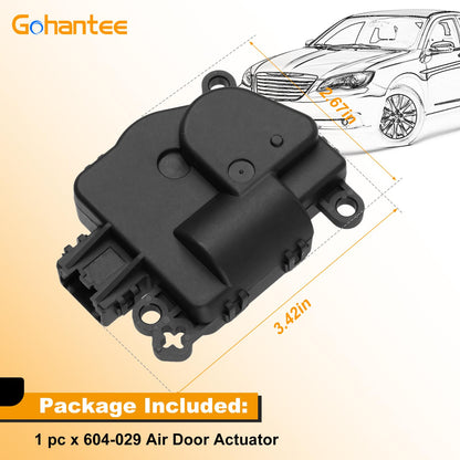 604-029 HVAC Heater Air Blend Door Actuator Replacement for Chrysler 200 Cirrus Aspen Sebring Dodge Avenger Caliber Durango Journey Jeep Patriot Compass Wrangler Ram ProMaster 68018109AA 604029