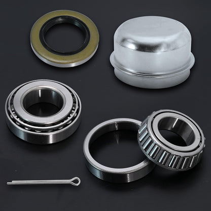 Anxingo 2 Set Trailer Wheel Hub Bearings Kit, L44643/L44610 Bearing Set Tapered Roller Bearings, Replace for 1.00'' ID, 1.98" OD, 0.58" Width with 12192TB Grease Seals