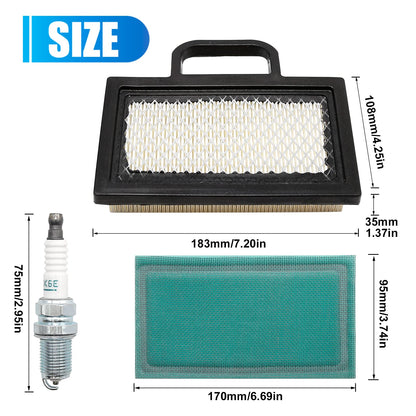 CADUFUELLY KL0035 Air Filter Oil Filter Set for LA120 LA130 LA135 LA140 LA145 LA150 X130R X140 X155R X165 D130 D140 L111 L118 L120 Lawn Mover Tractor Snow Blower with AM116304 Fuel Filter AM125424