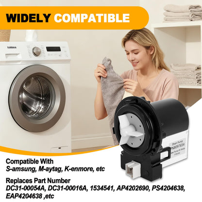 DC31-00054A Washer Drain Pump for Samsung Kenmore Washing Machine Replaces 62902090, AP4202690,1534541, PS4204638, DC31-00016A