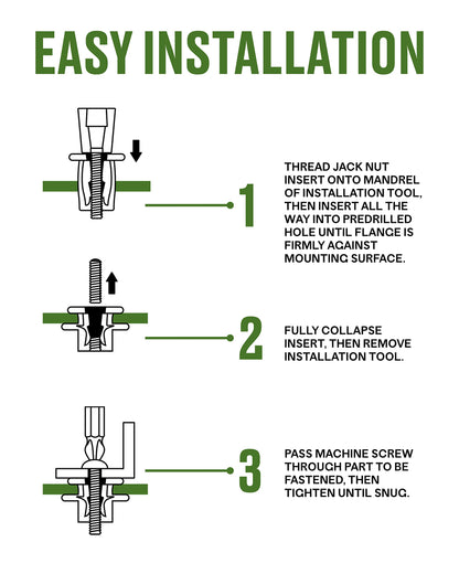 Hillman 59126 Short Jack Nuts (1/4"-20) - 15 Pieces, Zinc