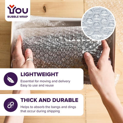 YOU Bubble Wrap Cushioning Rolls for Moving and Packing | Moving Supplies | Air Wrap | MADE in CANADA | 12 Inch x 72 Feet total | Perf every 12 inch | Papier bulle pour emballage | Small Bubble 3/16 |
