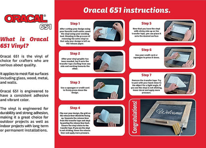 Roll of Oracal 651 White Craft Vinyl - Permanent Adhesive Vinyl for Cricut, Silhouette, and Cameo Vinyl Cutters - Gloss Finish - Outdoor and Indoor - Bonus 3.8" Maple Leaf Decal (12 Inch x 15ft)