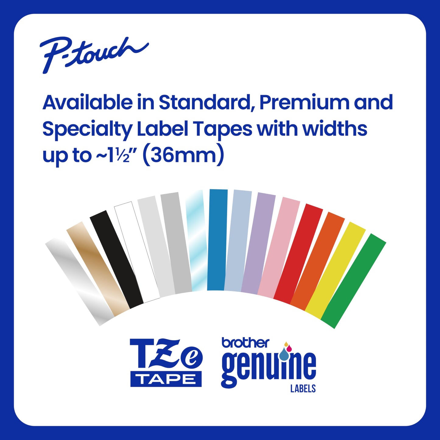 Brother Genuine TZe-325 White on Black Laminated Tape for TZe-Compatible P-Touch Label Makers, 9 mm Wide x 8 m Long