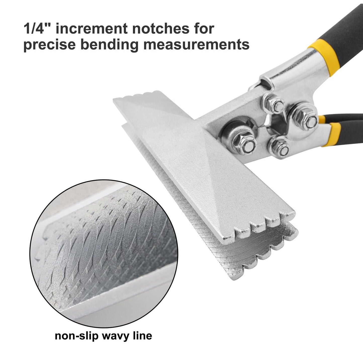 Gunpla 6 Inch Sheet Metal Hand Seamer, Hands Bender Pliers Brake with Ergonomic Anti Slip Handle Grip, Straight Jaw Heavy Duty Tools for Flattening Bending