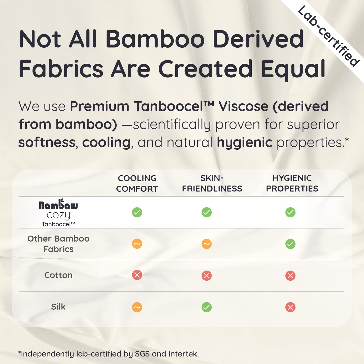 Bambaw 100% Viscose Derived from Bamboo Pillowcase Queen Size – Set of 2 Queen Cooling Pillow Cases for Hot Sleepers with Envelope Closure, Breathable & Super Soft Pillow Cases (Ivory)