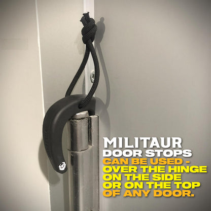Militaur First Responder Door Stop/Jam Black (3 Pack) – Fits Molle, Tactical Door Jam for Police, EMS, EMT, Firefighters, Security