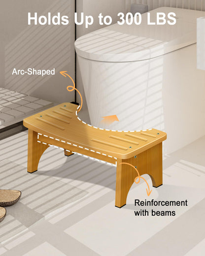 Toilet Stool Squat 6.5 Inch Poop Stool - Ergonomic Squatting Position, Non-Slip & Portable Bathroom Stool, Easy to Use Pooping Stool, Improve Potty Posture and Comfort