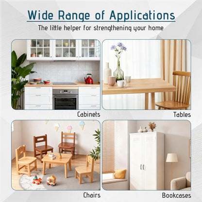 30 Pcs Heavy Duty Iron Corner Brackets, 2"x2"x2" White L Shape Corner Braces, 90 Degree Right Angle Metal Brackets for Wood Furniture, Shelves, Cabinets, Beds, DIY Projects