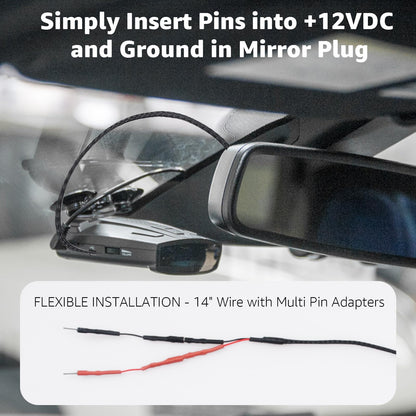 Sousery 1PC RJ11 Replacement Mirror Wire Power Cord for Uniden Radar Detectors，Fits R4 R3 R1 R7 DFR7 R8 Model(3005201U)