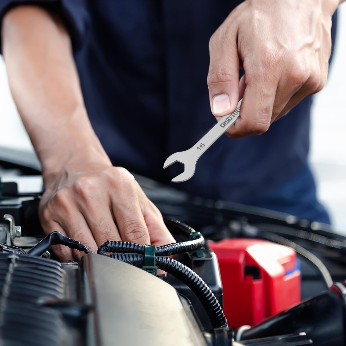 uxcell Thin Open End Wrench 30mm x 32mm Metric Sandblasting Plated 3cr13 Stainless Steel, Double Ended Slim Spanner for Household Maintenance and General Repairs