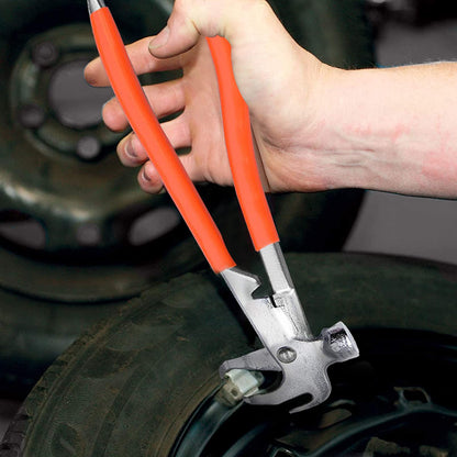 Vkinman Wheel Weight Hammer Pliers, Balancing Weights, Tire Weight Removal Tool for Auto Car SUV Off-Road Pickup Truck(Orange)