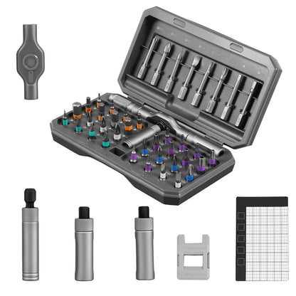 42 in 1 Magnetic Screwdriver Set,Ratchet Screwdrivers Kit with 40PCS Magnetic Bits&Detachable Ratchet Handle,Multi Bit Magnet Screw Drive,Household Wrench Screwdriver Tool Combination Set (42 in 1)