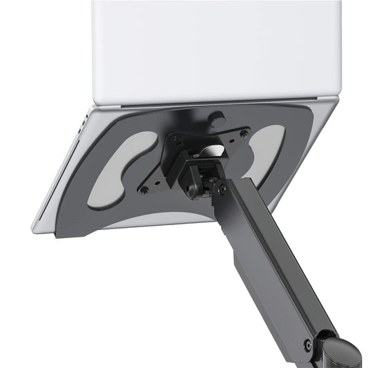 SHOPPINGALL Laptop Mount Tray for Monitor Arms and Stands | Holds 13 to 17 Laptops Notebook Arm Tray Laptop Holder Arm Plate Fits 75 x 75 and 100 x 100 VESA Mount Holes - SA-D15-Black