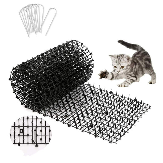 Cat Scat Mat, 78inch, Cat Deterrent Devices Spikes Mat Include 8 Garden Staples, for Garden, Fence, Anti-Cats Network, Bird, Squirrel, Raccoon Spikes