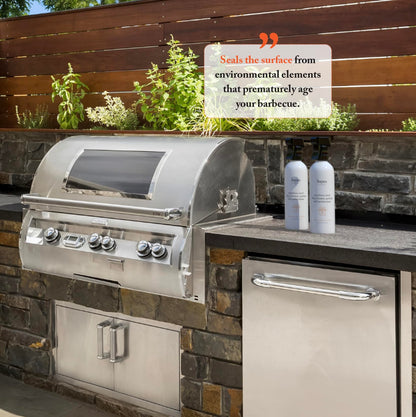 Bayes High-Performance Stainless Steel BBQ Exterior Cleaner and Protectant - Cleans, Shines and Protects Stainless Steel Barbecue Surfaces, Shields from Outdoor Elements - 16 oz