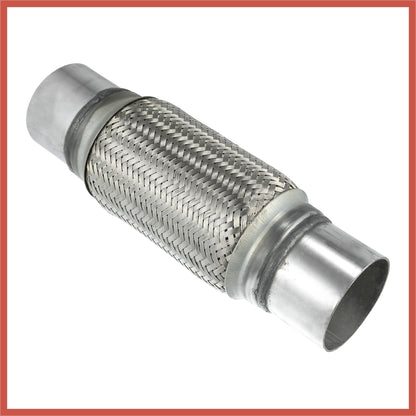 ACROPIX 3"x8"x11.81" Car Exhaust Flexible Pipe Tubing Universal Exhaust Joint with Welding Extension Pipe Stainless Steel Silver Tone Car Parts