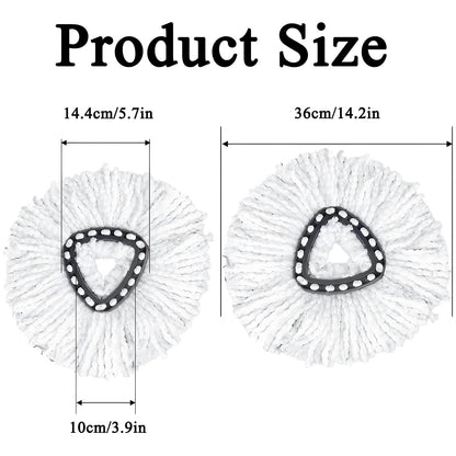 Spin Mop Head Refill, 6 Pack Mop Head Compatible with Vileda EasyWring Spin Mop, Microfiber Spin Replacement Head Spin Mop Refills for Floor Cleaning