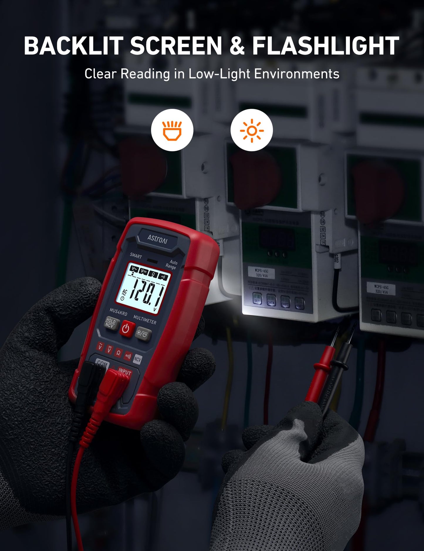 AstroAI Digital Multimeter 4000, Auto-Ranging Voltmeter with Smart Mode, Volt Meter with Non-Contact Voltage Function, Fast Accurately Measures AC/DC Voltage, Resistance, Continuity