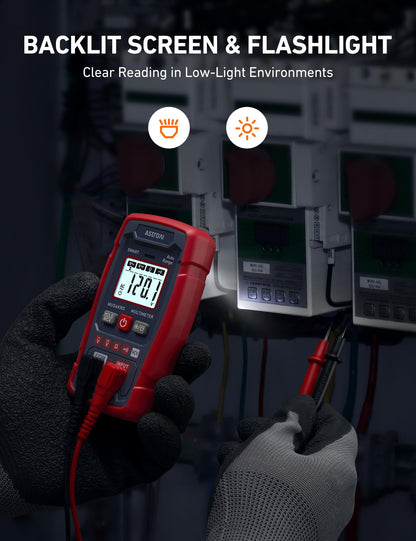 AstroAI Digital Multimeter 4000, Auto-Ranging Voltmeter with Smart Mode, Volt Meter with Non-Contact Voltage Function, Fast Accurately Measures AC/DC Voltage, Resistance, Continuity