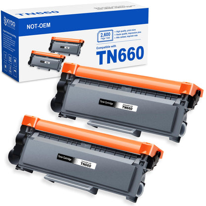 TN660 Toner Cartridge Compatible Replacement for TN 660 TN630 TN-660 TN-630 Work with DCP-L2520DW DCP-L2540DW HL-L2320D HL-L2360DW HL-L2380DW MFC-L2700DW MFC-L2720DW (Black, 2 Packs)