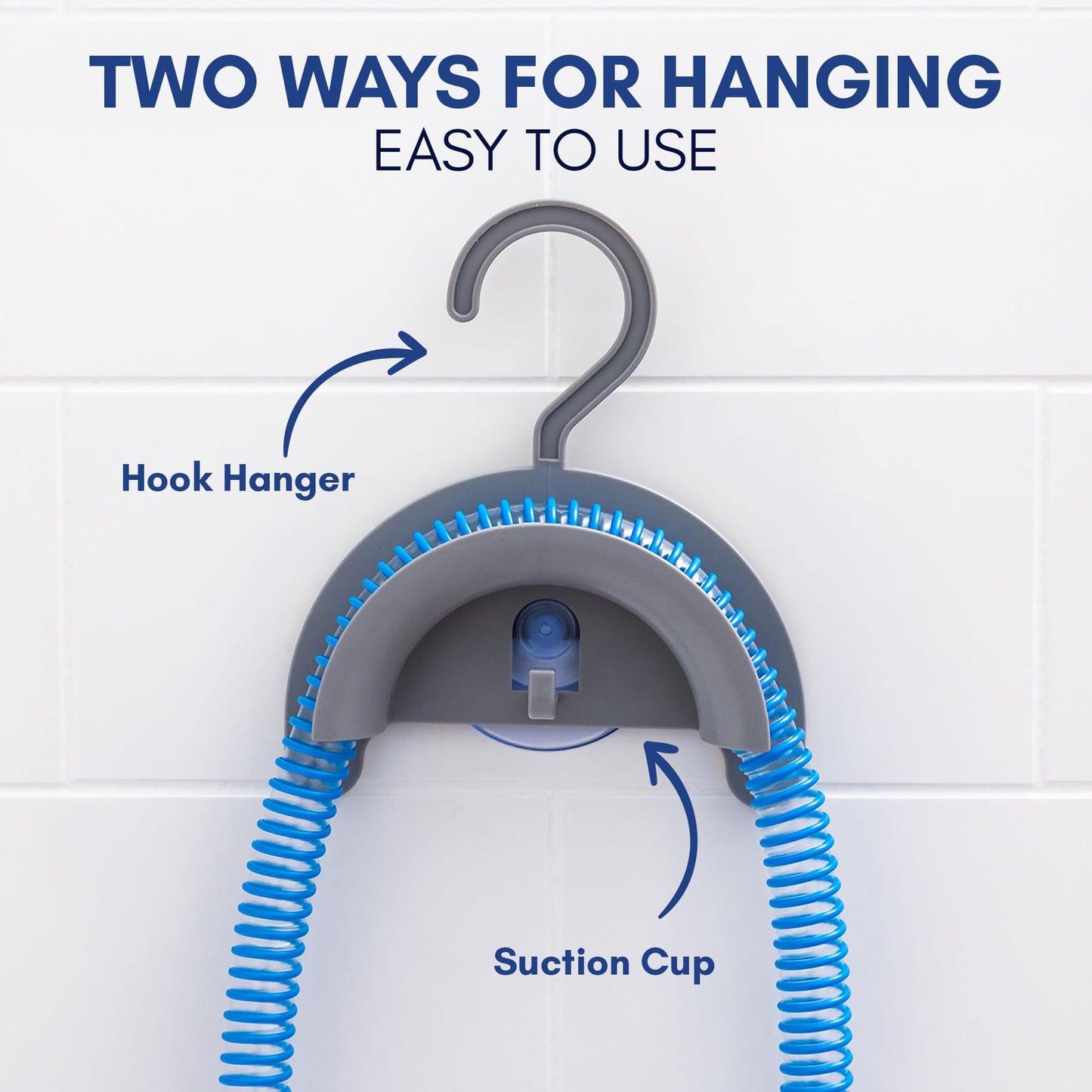 CPAP Soap Hose Hanger - Versatile Hanger with Suction Cups for Cleaning and Drying Hoses and Tubing