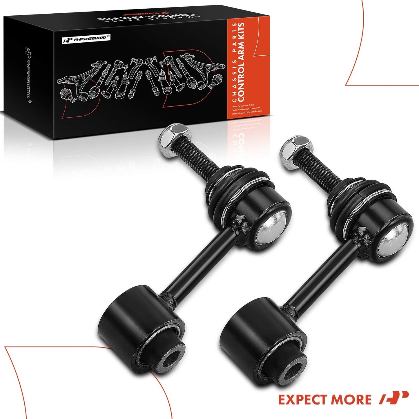A-Premium 2 x Rear Sway Bar Links Stabilizer Bar Links, Compatible with Volkswagen Jetta Golf Passat Tiguan Eos CC Beetle & Audi A3 (Quattro) Q3 (Quattro) TT (Quattro)