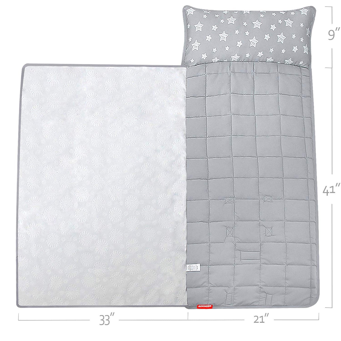 Toddler Nap Mat with Blanket, Kids Sleeping Bag Lightweight and Soft Perfect for Kids Preschool, Daycare, Travel Sleeping Bag Boys and Girls, Fit Standard Cot