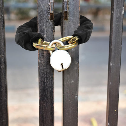 Yarlung 2 Feet Hardened Steel Security Chain, 10KS 3/8" Thick Heavy Duty Square Link Chain for Bikes, Motorcycles, Protected from Prying, Sawing, and Cutting