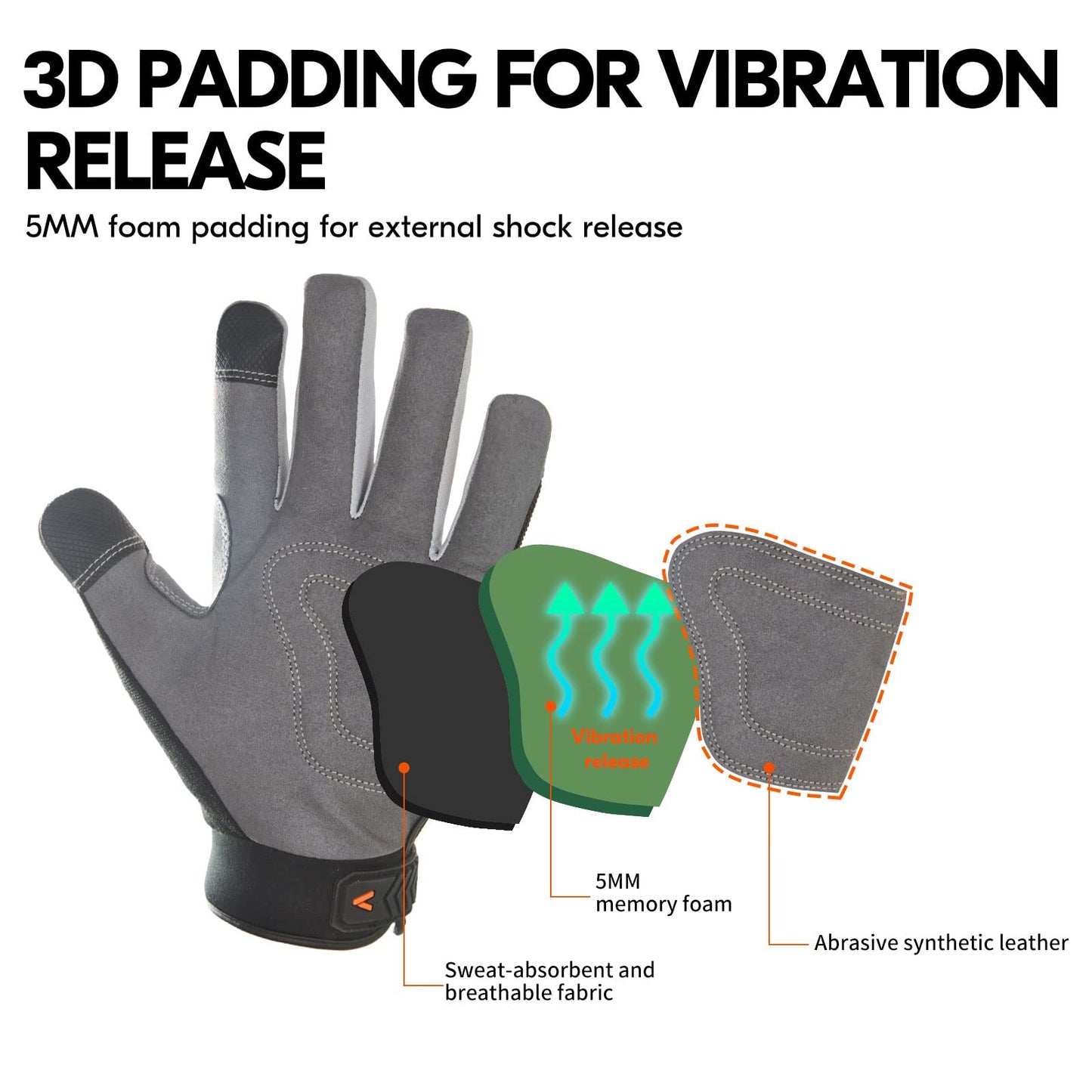 Vgo 1Pair Safety Work Gloves,Builder Gloves,Gardening Gloves,Light Duty Mechanic Gloves(M,Black,SL7584)