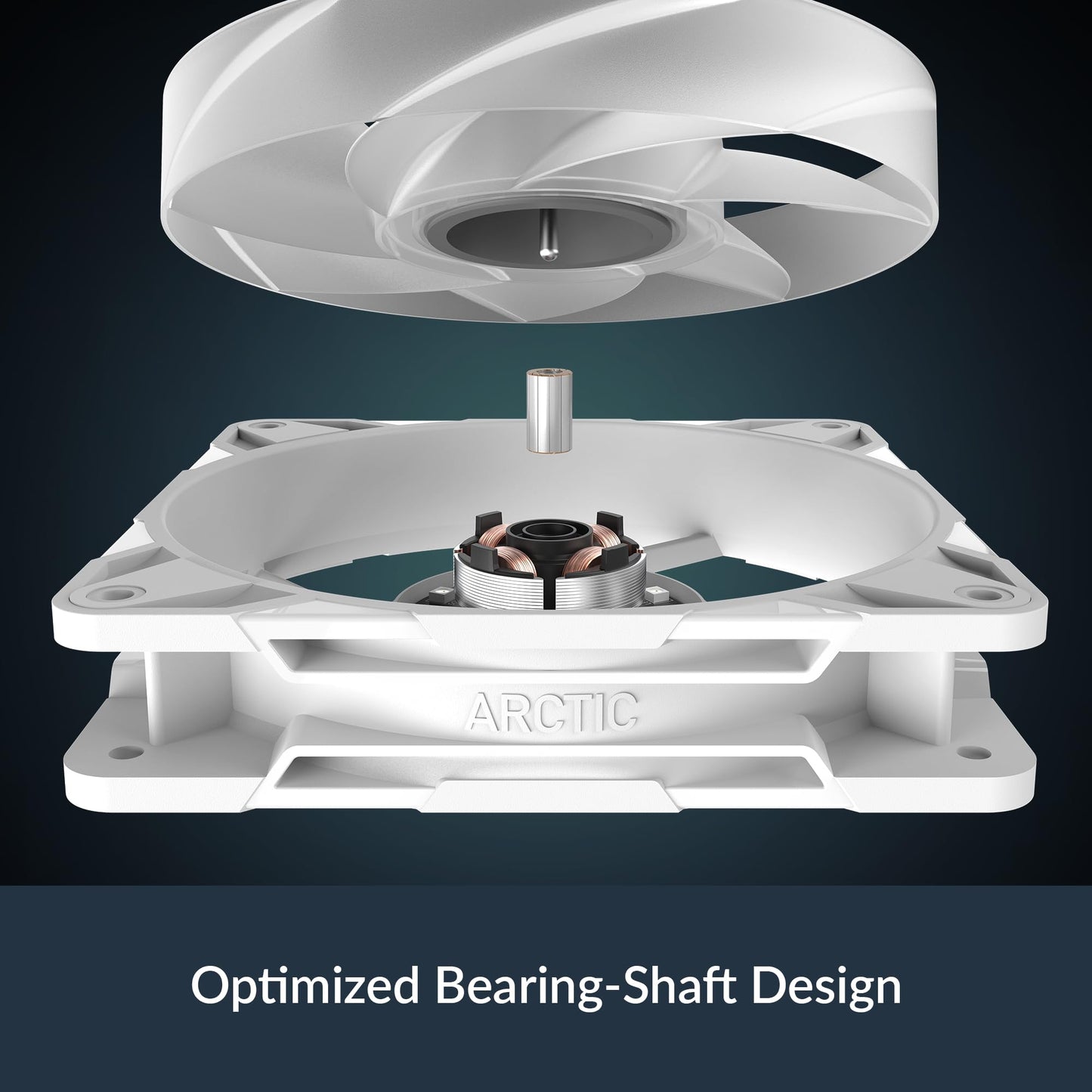 Arctic P12 Pro A-RGB (White) - Powerful Premium Fan, 120 mm PWM Fan with Y-Cable Splitter, 600-3000 RPM, 0 RPM <5% PWM, 5V Digital RGB, Fluid Dynamic Bearing, 4-Pin - White
