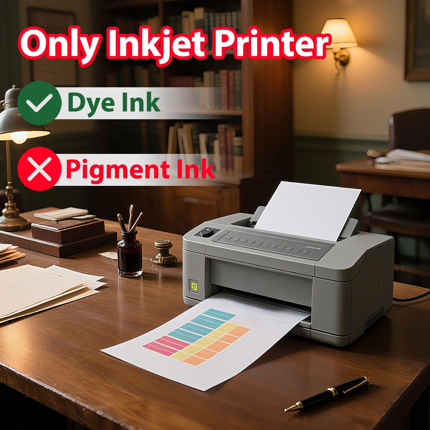 Uinkit Glossy Inkjet Photo Paper 8x10 Inches 100 Sheets 48lb Dye Ink 180Gsm Professional Photographic Paper Letter Size 8.5mil Instant Dry Suitable for All Dye Ink Printers (8x10Inches)