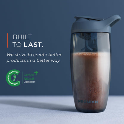 Promixx PURSUIT Protein Shaker Bottle – Premium Sports Shaker Bottles for Protein Mixes and Supplement Shakes – Easy Clean, Durable, Protein Shaker Cup 2-Pack, Midnight Blue+Coral