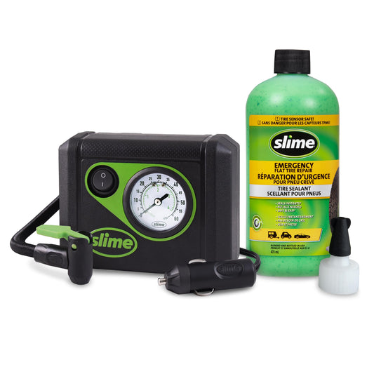 Slime 50057 12V Emergency Flat Tire Repair Kit with TPMS Sealant