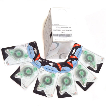 3L 01205-MP Scrapbook Adhesives E Z Dots Repositionable Refillable Runner Refill Cartridge, 49', Set of 6