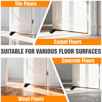 Supkiir 12 Pack Rubber Door Stopper Wedges, Non-Scratching Door Stops for Bottom of Door, Heavy Duty Door Security Stoppers for Tile, Carpet, Wooden