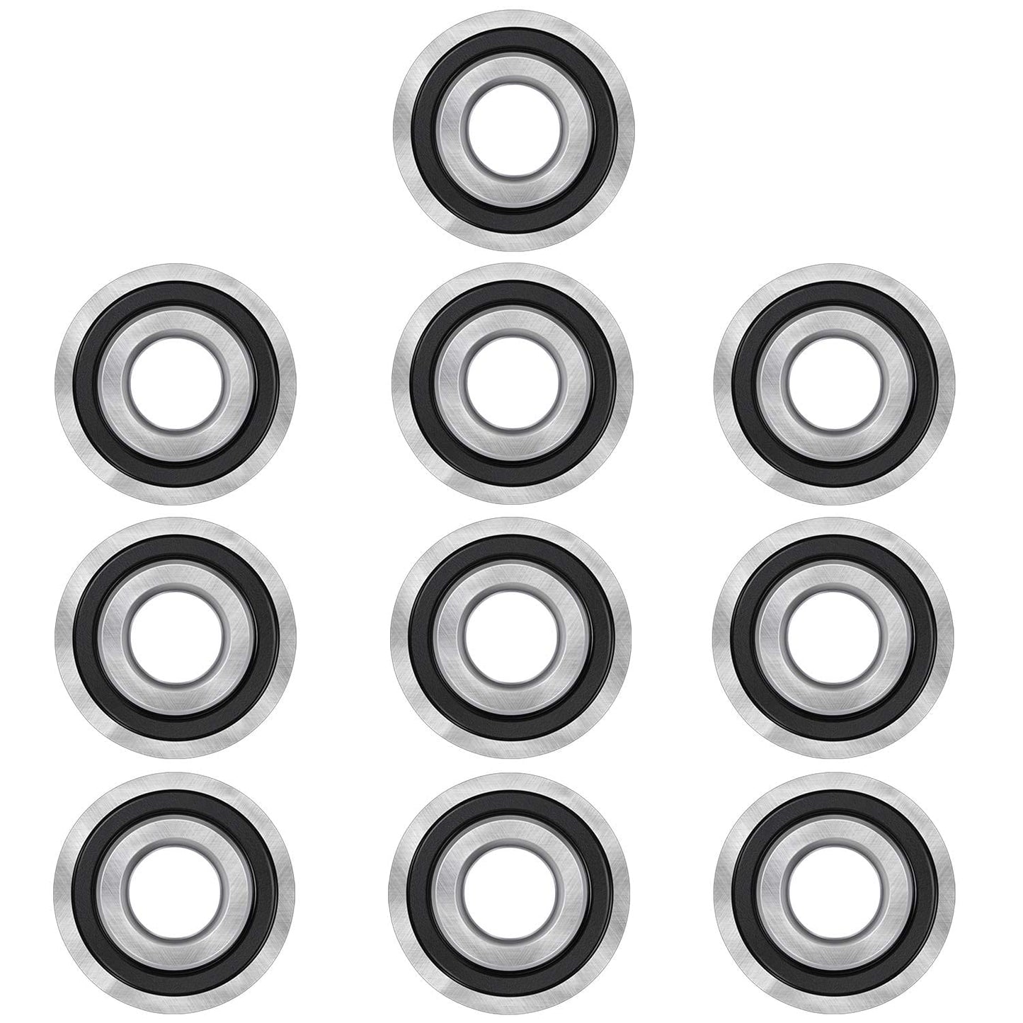 10pcs Flanged Ball Bearings ID 3/4" x OD 1-3/8" for Lawn Mower, Wheelbarrows, Carts & Hand Trucks Wheel, Alternative to 532009040, AM118315, AM127304, 10513, 251210 Etc.