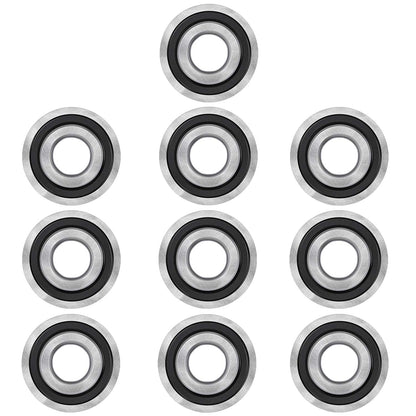 10pcs Flanged Ball Bearings ID 3/4" x OD 1-3/8" for Lawn Mower, Wheelbarrows, Carts & Hand Trucks Wheel, Alternative to 532009040, AM118315, AM127304, 10513, 251210 Etc.