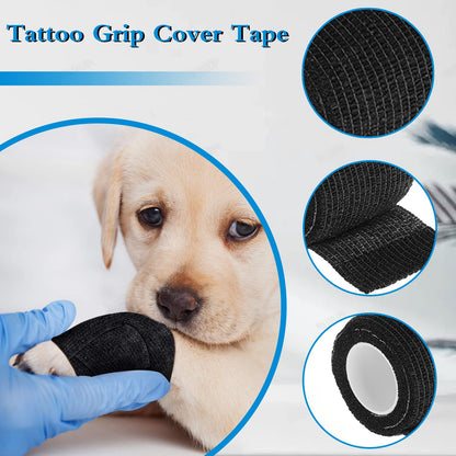 Self Adhesive Tape, CINRA 24 Pack 2” x 5 Yards Self-Adherent Cohesive Tape Tattoo Grip Wrap Cover Strong Sports Tape, Self-Adhesive Bandage Rolls Athletic Tape