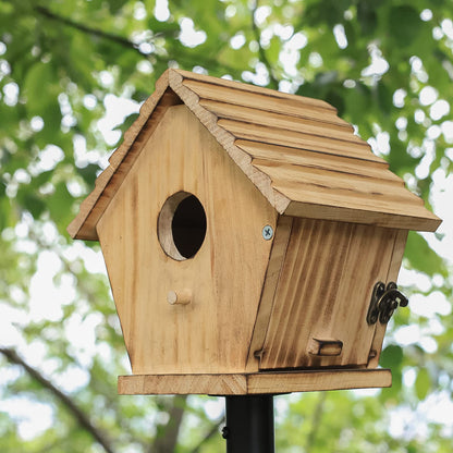 Bird House for Outside,Bird Houses for Outside Clearance,Wooden Bluebird House Finch Cardinals Hanger Birdhouse Outdoor Nesting Box for Wild Bird Viewing