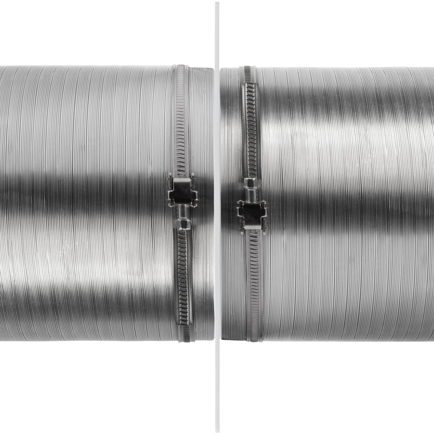 Vent Systems 6" Inch / 150 mm Round Air Vent Duct Connector Flange - White Plastic Air Supply, Exhaust Ducting Pipe Connector Plate for Dryer Vent - Cooling/Heating HVAC Ventilation System Collar