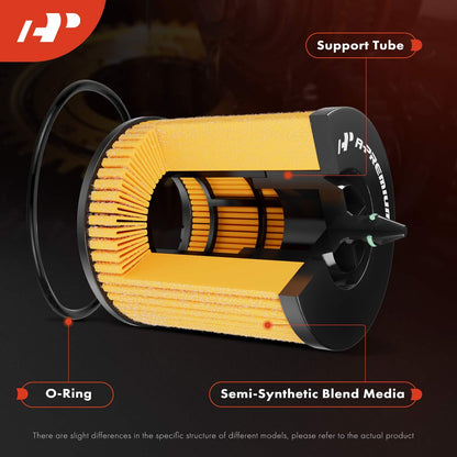 A-Premium 2-PC 10K Miles Protection Oil Filter Compatible with Ram 1500, 1500 Classic & Jeep Grand Cherokee, Wrangler & Dodge Grand Caravan, Charger, Journey & Chrysler Town & Country & Volkswagen