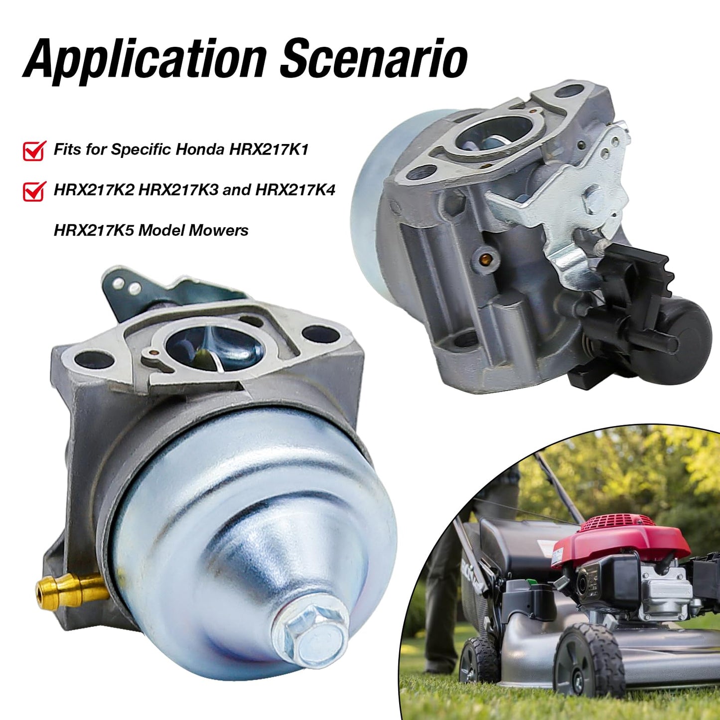 Zreneyfex 16100-Z0Y-M42 Carburetor Carb Kits Replacement for Honda GCV190LA GC160LAS3C Model Engines HRX217K1 HRX217K2 HRX217K3 Mowers Replaces 16100-Z0L-871 16100-Z0L-875 16100-Z1L-854 16100-Z8B-841