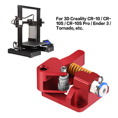 Zeelo Dual Drive Extruder, Aluminum Dual Gear Extruder Upgrade Kit for Tornado/CR-10/ CR-10S/ CR-10S Pro/Ender 3/Anet A8 Anycubic Mega Wanhao i3