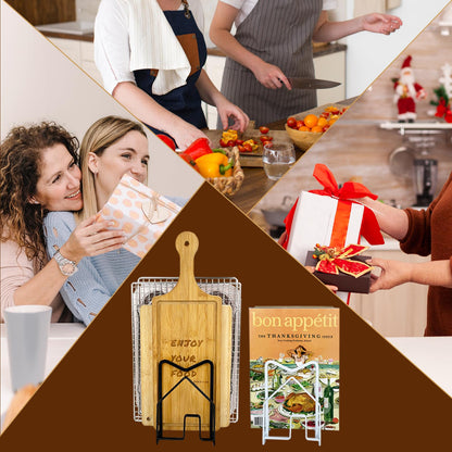 Cutting Board Racks Holders Pot Pan Lids Holders Chopping Board Organizers Thin Bakeware Trays Dry Display Stands Kitchen Countertop Cabinet Office Black