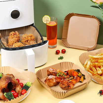 Air Fryer Liners for Cosori 6Qt and Chefman 8Qt Air Fryer, Airfryer Liners Disposable Square Parchment Paper for Air Fryer 5-8Qt Basket, Food Grade Air Fryer Parchment Paper Liners 250PCS