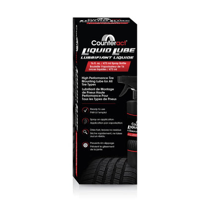 Counteract Liquid Lube - High Performance Tire Mounting Lube for All Tire Types - Spray on Application - Dries Fast, Leaves No Residue - 16oz