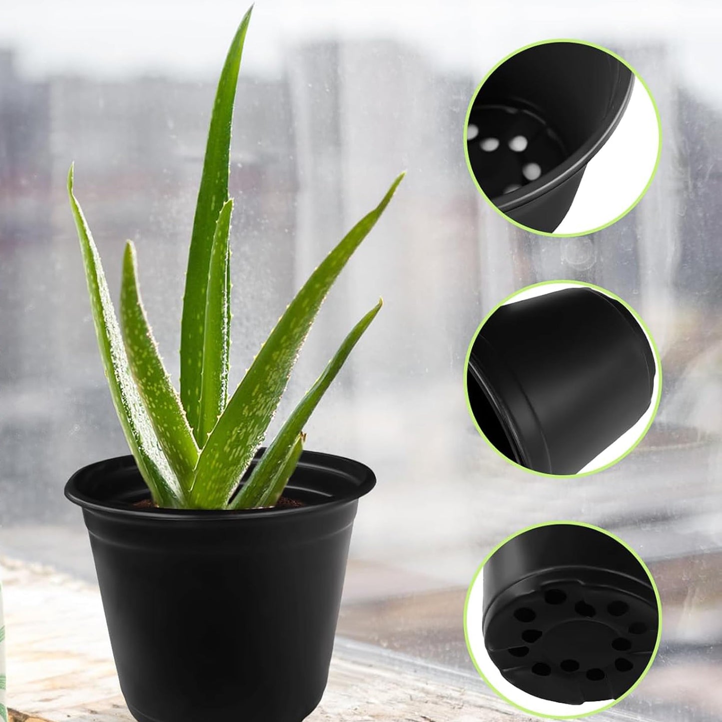 110 Pcs 0.5 Gallon Plant Nursery Pots Flower Pot Plant Seed Starting Containers 110 Pcs Labels for Flower Seedling Container Flexible Pots Flower Planter Succulents Seedlings Cuttings Transplanting