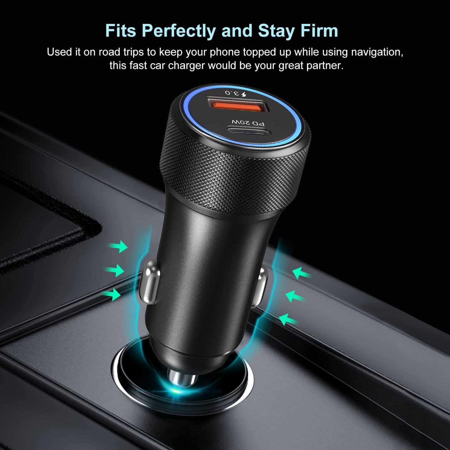USB C Car Charger[5Pack], Bangfun 36W Dual Port 12V USB Car Charger PD&QC 3.0 Fast Charge Car Phone Charger Cigarette Lighter Adapter for iPhone 15 14 13 12 11 Pro Max,Samsung S24/A15/A53, Pixel 6 7