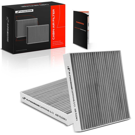 A-Premium 2-PC Cabin Air Filter with Activated Carbon Compatible with Hyundai Elantra, Elantra N, Sonata, Santa Fe, Tucson, Kona, Ioniq 5, Santa Cruz & Kia Sorento, Sportage, Niro, K5 & Genesis GV60